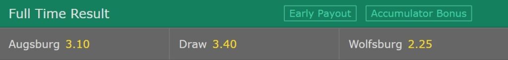 bet365 odds for augsburg v wolfsburg desktop