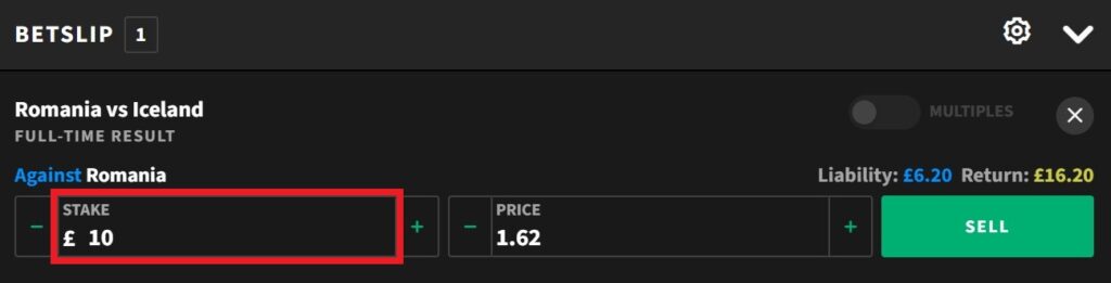 smarkets betslip for laying romania desktop