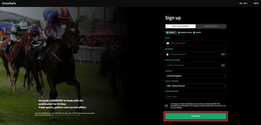 smarkets sign up page 1 desktop