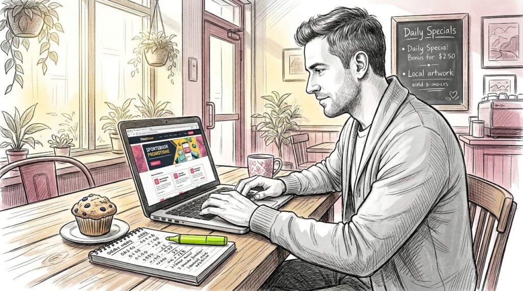 Betting Promotions Earning Potential: Real Canadian Examples Person comparing betting offers at kitchen table
