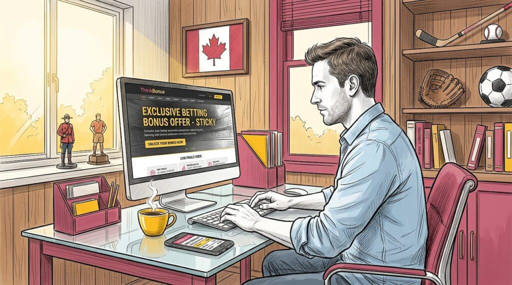 Sticky Bonus Betting Explained: What Canadian Bettors Need to Know Canadian bettor reviewing sticky bonus betting offer