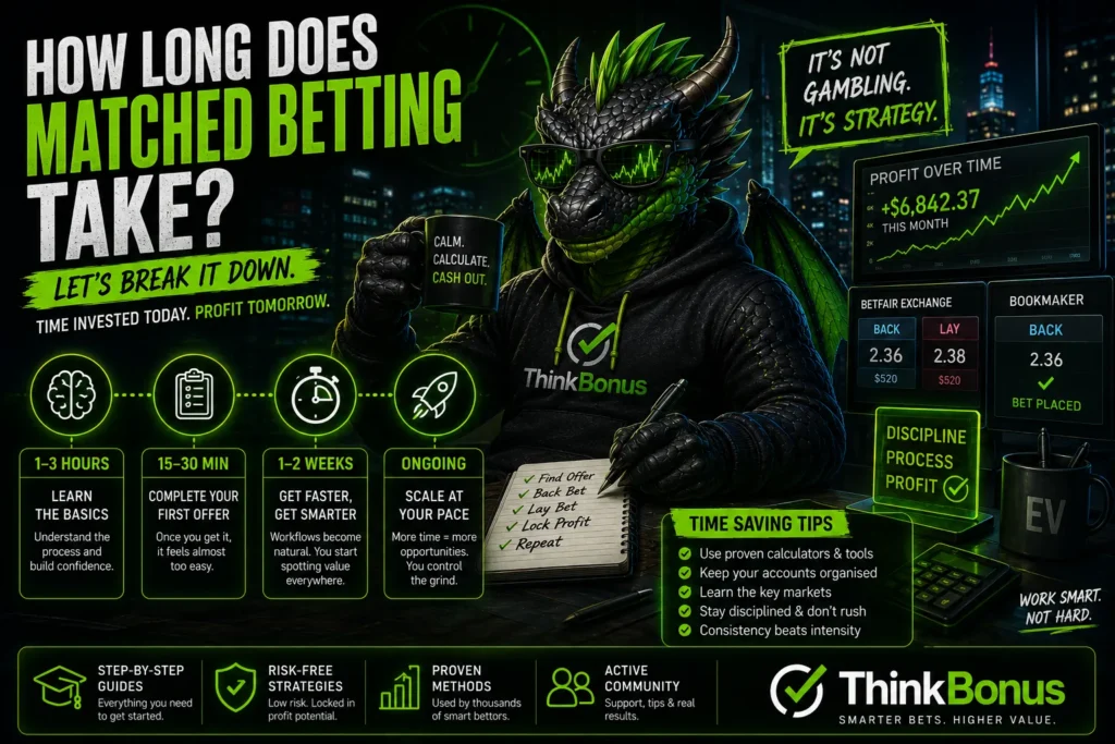 thinkbonus how long matched betting takes