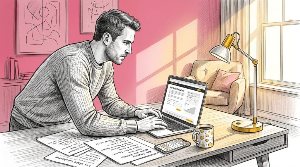 What Is a Lay Stake Calculator? A Bettor's Guide Person using lay stake calculator on laptop